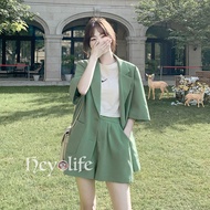 Korean cardigan short sleeve blazer suit for women fashion shirts women blouse 7O5M