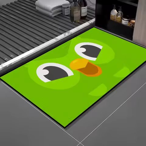 Cartoon D-Duolingo-ES Cool Funny small carpet For House Bedroom Decoration Kitchen Bath Super Absorb