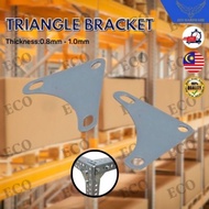 Thick Slotted Angle Bar Triangle Bracket Corner Plate Slotted Angle Plate Siku Besi Rak Lubang Bracket Besi Rak