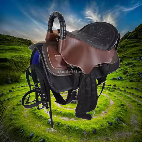 Horse Saddle Set Sport Accessory Wear Resistant Comfortable Equestrian Gear