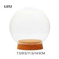 [Lstjj] with Base Valentine's Day Decoration Glass Cloche Ball Jar Dome