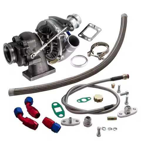 T3 TO4E T04E V-band 420hp Turbocharger 0.63 AR Oil inlet outlet Line Kit
