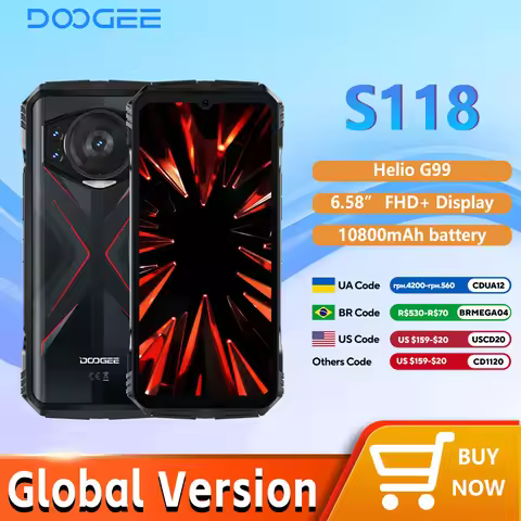 [World Premiere] DOOGEE S118 Rugged Smartphone 20GB(8+12GB Extended) 6.58" FHD+ Screen Helio G99 108