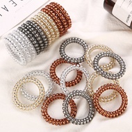 [Cutewomen2020] 1Pc Telephone Wire Hairband Ponytails Spiral Shape Headwear Wedding Bridesmaid Souve