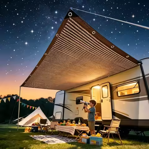 Durable Brown UV Protection Canopy - Outdoor Sun Shade Net - 1PC 3M x 4M Brown Outdoor Sun, Picnics,