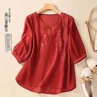 Arofu Blouse Batik For Women Perempuan Murah Cantik Blouses For Women korean Baggy Styles 2023 Blous