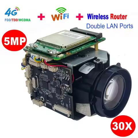 4G SIM Card Wireless Wifi AP 5MP 30X ZOOM humanoid IMX335 IP Camera Module Wireless AP DV Recorder S