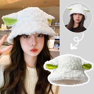 Sweet And Lovely Lamb Ears Soft Sheep Curly Hair Fisherman And Hat Cap Winter Fall Children's Warm F