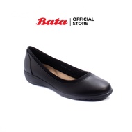 Bata Semi-Formal Slip-On Flat Shoes Neat Design Easy To Wear For Women Grecian Model Black 6516949
