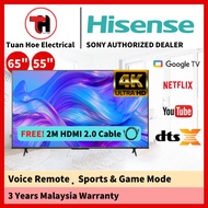HISENSE 65A6500H 55A6500H 65 inch 55 inch 4K LED Google TV [FREE HDMI CABLE]