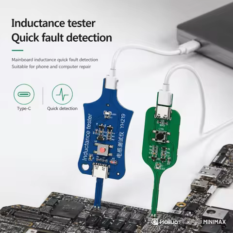 DC 5V Blue/Green Inductor Detector Tool Motherboard Coil Tester for Phone Motherboard Repair Inducti