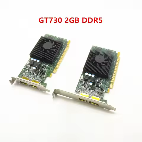 Original GT730 2GB DDR5 2*DP 4K HD Game Office Dual Screen Display Graphics Card