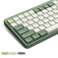 Womier Low Profile Milk Green Keycaps Set Shine Through PBT Keyboard Key Caps for 60% 75% 80% 85% 10