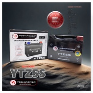 YOSHIPOWER BATTERY MOTORCYCLE ORIGINAL YTZ5S-BS 10HR 12V 4AH Y15ZR LC135 SRL115 EGO FI AVANTIE DASH