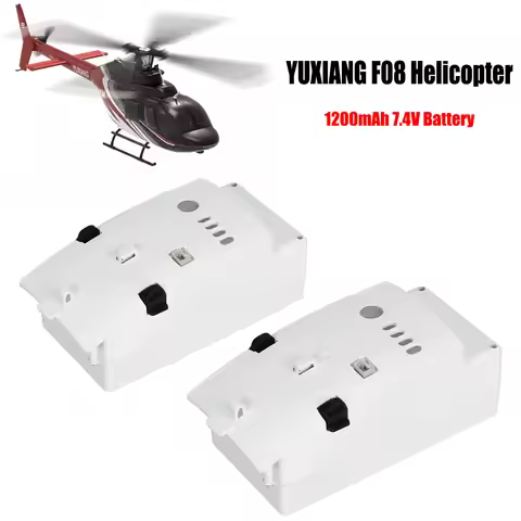 YXZNRC F08 2.4G 6CH Direct Drive Dual Brushless Flybarless RC Helicopter Spart Part 7.4V 25C 1200mA 