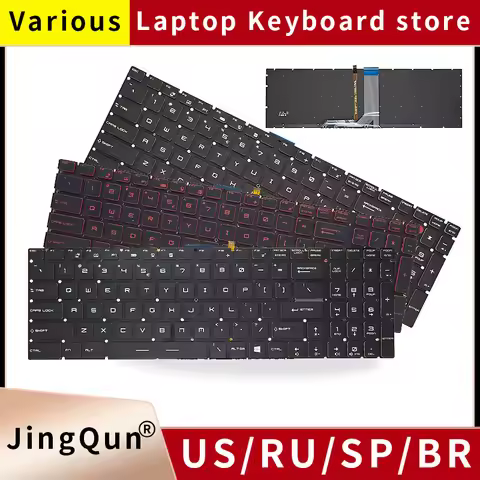 US/RU/SP/FR/TR/AR/NE Backlit Keyboard For MSI MS-1795/179B/17A1/17B1/17C1/17C5/17E7/17F2/17F4/17FK/1