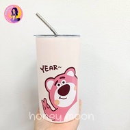 แก้วเก็บความเย็น แก้วสแตนเลส คิตตี้ เมโลดี้ หมีLOTSO แถมหลอด +สติ๊กเกอร์ 3D+แปรงล้างหลอด((พร้อมส่ง)