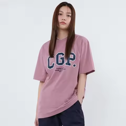 Korean Fashion Brand CGP Men's and Women's Short Sleeved Quanshun Rong Same Fashionable Loose Printe