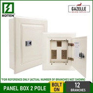 Koten Premium Type Panel Box 2 Pole Bolt On -  12 Branches