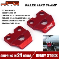 JFG Racing Xe Máy CNC Đỏ Dây Phanh Kẹp Ống Chủ Đối Với HONDA CR80R 85R CRF150R CR125 250R CRF450R 45