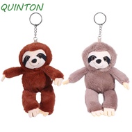 QUINTON Sloth Small Pendant, Stuffed Animals Simulation Plush Sloth Keychain, Kids Toy Keyring Soft 
