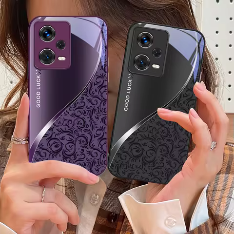Pattern Gradient Black For Xiaomi 14 Ultra 13 Lite Redmi Note 13 11 Pro 12 Plus Poco X6 3 Pro F4 6 G