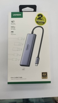 UGREEN-USB-C to HUB อะแด็ปเตอร์ USB C เป็น HDMI 6 IN 1 รุ่น CM511