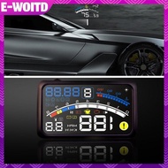 E-WOITD Universal F4 Head Up Display HUD ODB2 Auto Car Speedometer Warning System Safety E-WOITD
