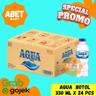 Air Mineral Aqua Mini 330 Ml 1 Dus isi 24 Botol - Pcs 330ml Pet Water