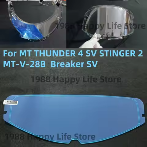 Helmet Visor Film Anti Fog Film Sticker for MT THUNDER 4 SV STINGER 2 MT-V-28B Breaker SV Helmet Len