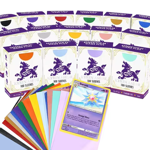 Standard Size Card Sleeves Premium Perfect Exact Fit Inner Card Sleeves with Pokemon Cards for TCG M