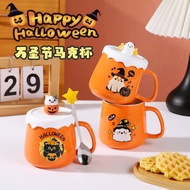 水瓶 botol air budak botol air New Halloween Ceramic Creative Water Cup Souvenir Cartoon Cross-Border 