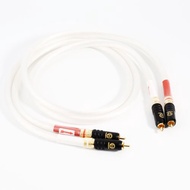 純銀5NOCC發燒音箱CD機音訊線【川木】全新現貨【W196】HIFI雙RCA