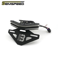 SEMSPEED Motorcycle Rear License Plate Fender Tail Tidy Bracket Signal Light Assembly Holder For CFM