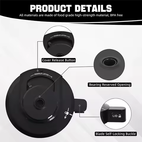 B98A-For NC301 Ice Cream Maker Outer Bowl Lid Outer Bowl Lid For Ninja NC299AMZ/NC301/NC300/NC201/NC