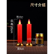 Red Battery Type led Candle Light Simulation Holder Offering Buddha Ornaments Electronic Candles Worship God Of Wealth Lights