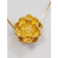 #G33 Pure and Real 24K or 999 Gold Flower Pendant Pawnable NOT PLATED
