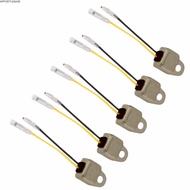 APPORTUNIAPY 5PCS Low Oil Alert, Universal Gold Low Oil Sensor, Easy to Install Metal and plastic Co