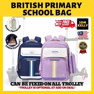 JOM KELLY School Bag Primary School Bag Trolley Rolling Backpack Beg Sekolah Roda Beg Sekolah Rendah School Bag Only