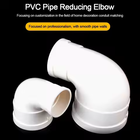 New PVC Pipe Reducing Elbow 2 Way White 90 Degree Elbow Fittings Pipe Pipe DIY Frame