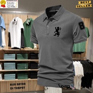 HITAM [Sale] Polo Collar Geordano 8quaity Black T-Shirt Collar Adult Shirt/T-Shirt Men's Polo Shirt/Uniform T-Shirt Polo T-Shirt Giordeno Lion/ T-Shirt Collar Men And Women