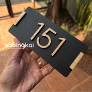 Custom Wooden House Number Plates | Minimalist 3D 2-Layer Multiplex Embossed House Number