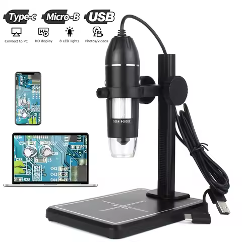 1600X Digital Microscope Camera 3 in 1 USB Portable Electronic Microscope For Soldering LED Magnifie