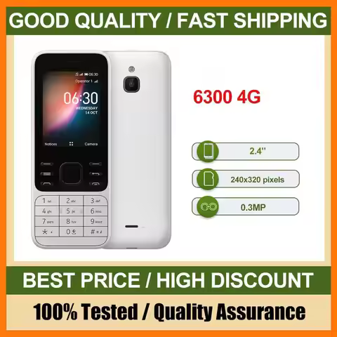 Original 6300 4G CellPhone Made in Finland Unlocked Support English Language Good Condition
