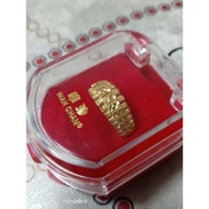WAH CHAN 916 GOLD RING ROLEX STAMP