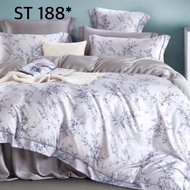 Sprei Sutra 60S Motif Bunga Kecil Abu Cantik Mewah - Sprei Sutra Original Custom Size King Queen Sin