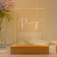 禱告祈求 以弗所書6:18 恩典之光 聖經經文LED燈 經文禮物