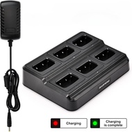 Baofeng BF-888s SIx Dock Desktop Charger for 888S 777S 88A Retevis H777 6-units Charge Tray