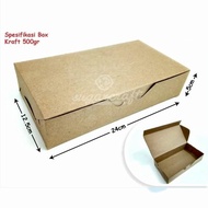 Plain chocolate cake box 24cm x 12.5cm x 5cm cake box