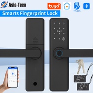 Smart Fingerprint Door Lock F18 Keypad RFID App Keyless Wooden Door Security Lock